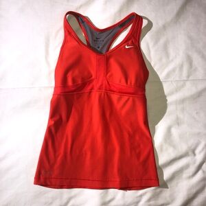 Nike Dri-Fit Women's Sleeveless Orange/red Razorback V-Neck Tank Size S small